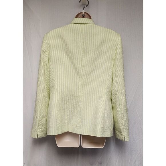 Alex Marie Single Breasted Long Sleeve Blazer Jacket Suit Green/White Size 12 - Picture 6 of 12